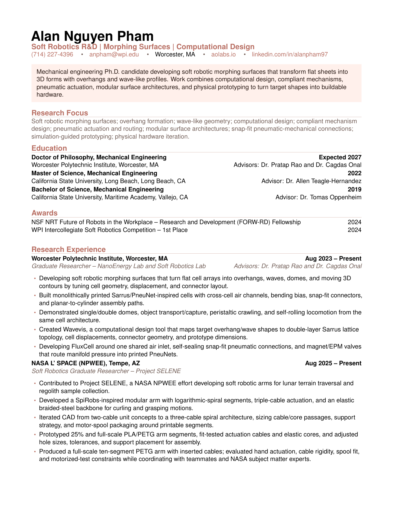 First page preview of Alan Nguyen Pham's CV.
